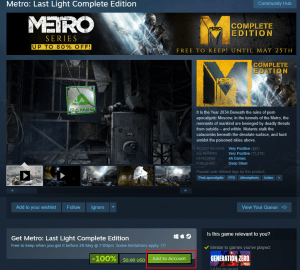Metro: Last Light متاحة الآن مجانًا لتحتفظ بها للأبد! Metro: Last Light متاحة الآن مجانًا لتحتفظ بها للأبد!