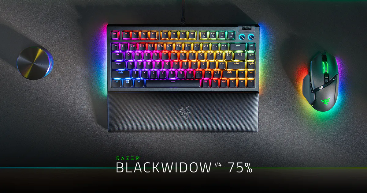 إطلاق لوحة المفاتيح Razer BlackWidow V4 بتصميم مختصر وميزات رائدة