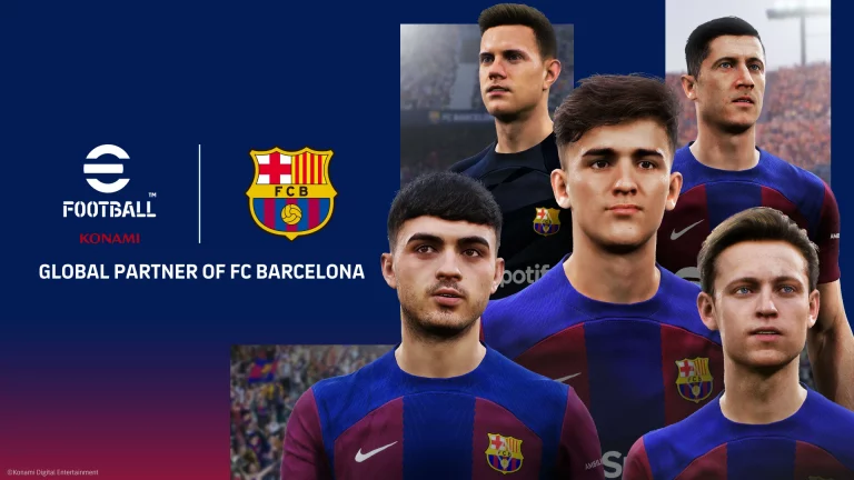 شركة الألعاب كونامي تجدد شراكتها مع نادي برشلونة