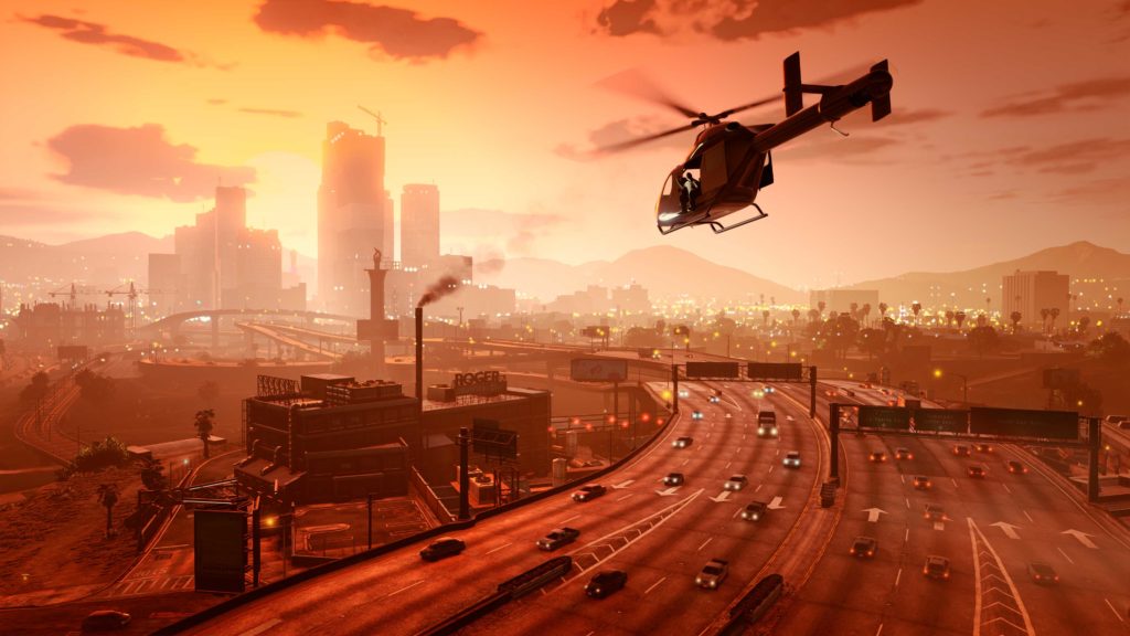صور GTA 5 : أجمل صور وخلفيات للعبة مدينة لوس سانتوس وقت غروب الشمس