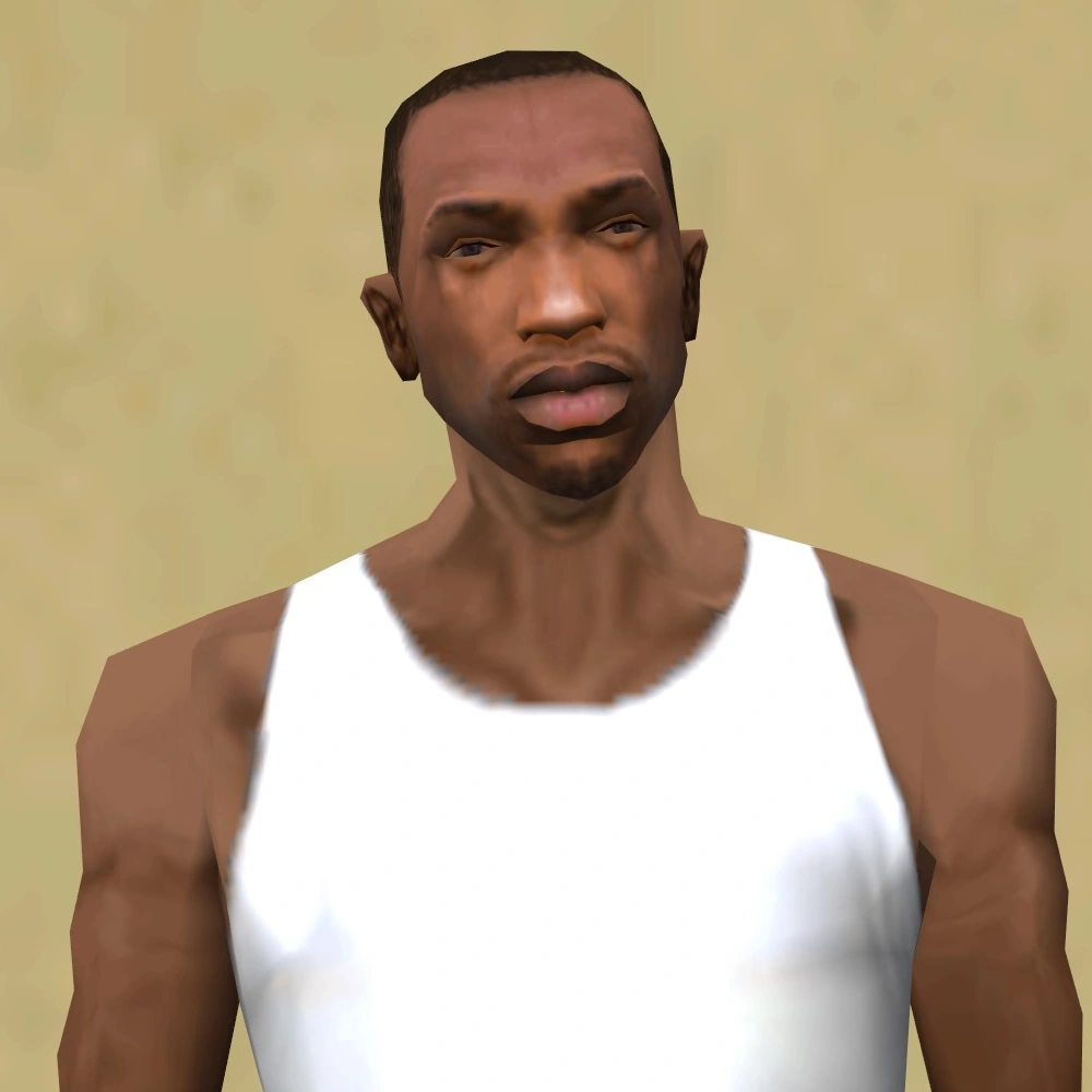 دليل شخصيات gta - الجزء الثاني: جميع شخصيات قراند GTA 5 و GTA san andreas كارل جونسون (CJ)
