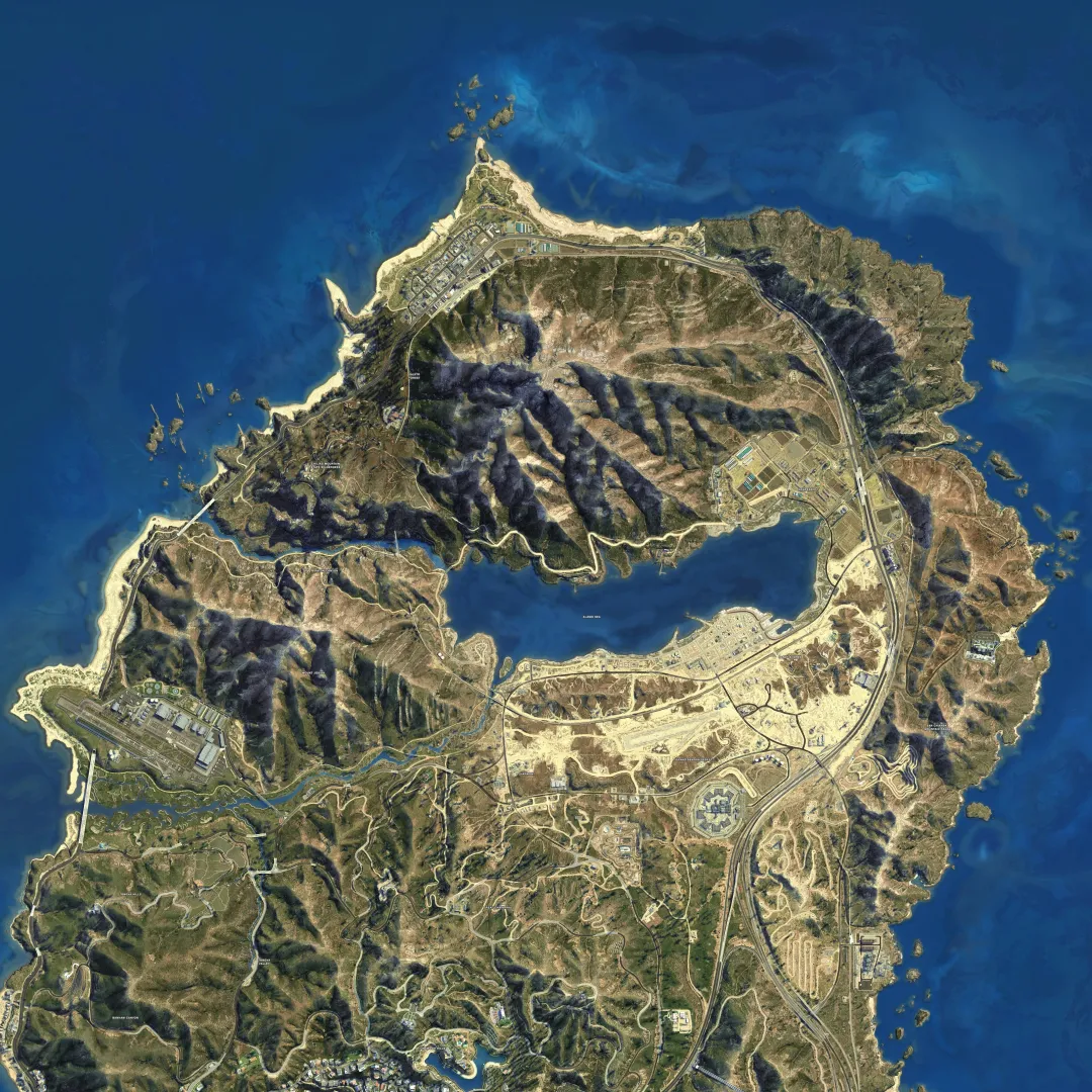 خريطة GTA 5 كاملة وشرح شامل عنها لجميع الأجهزة خريطة GTA 5 كاملة وشرح شامل عنها لجميع الأجهزة