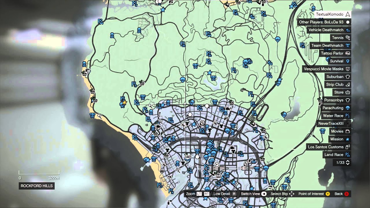 خريطة GTA 5 كاملة وشرح شامل عنها لجميع الأجهزة خريطة GTA 5 PS3
