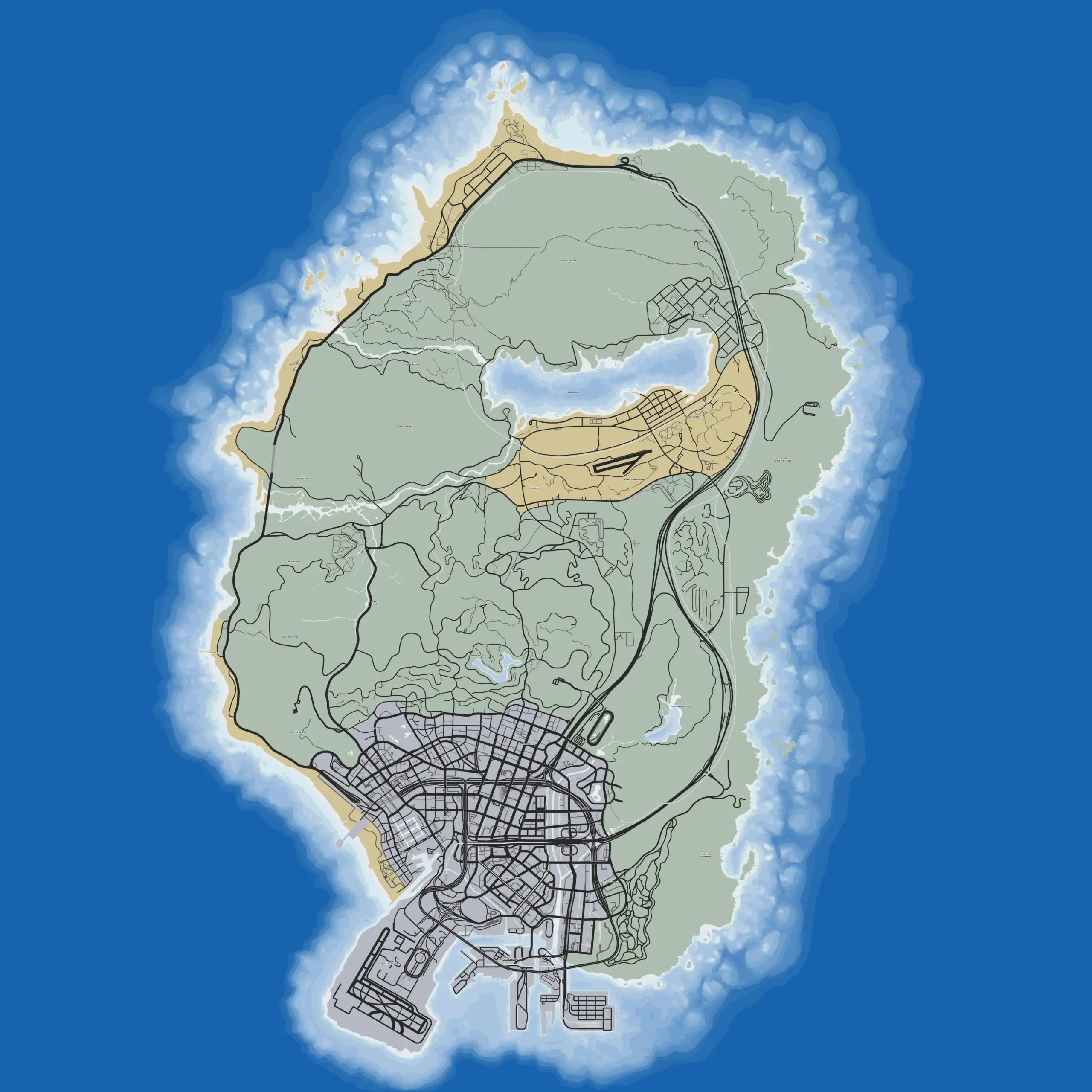 خريطة GTA 5 كاملة وشرح شامل عنها لجميع الأجهزة خريطة قراند 5 سوني 4
