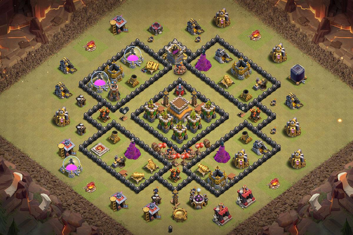 أفضل وأقوى مخططات Clash of Clans تاون من 6 إلى 14 مخطط كلاش اوف كلانس لفل 8