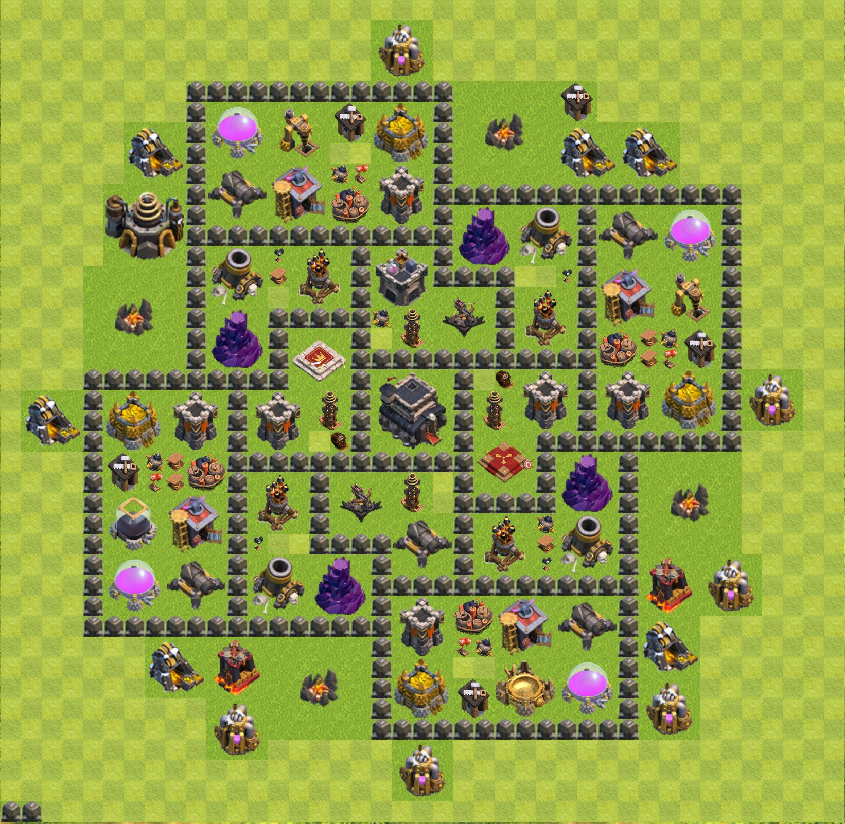 أفضل وأقوى مخططات Clash of Clans تاون من 6 إلى 14 مخطط كلاش اوف كلانس لفل 9