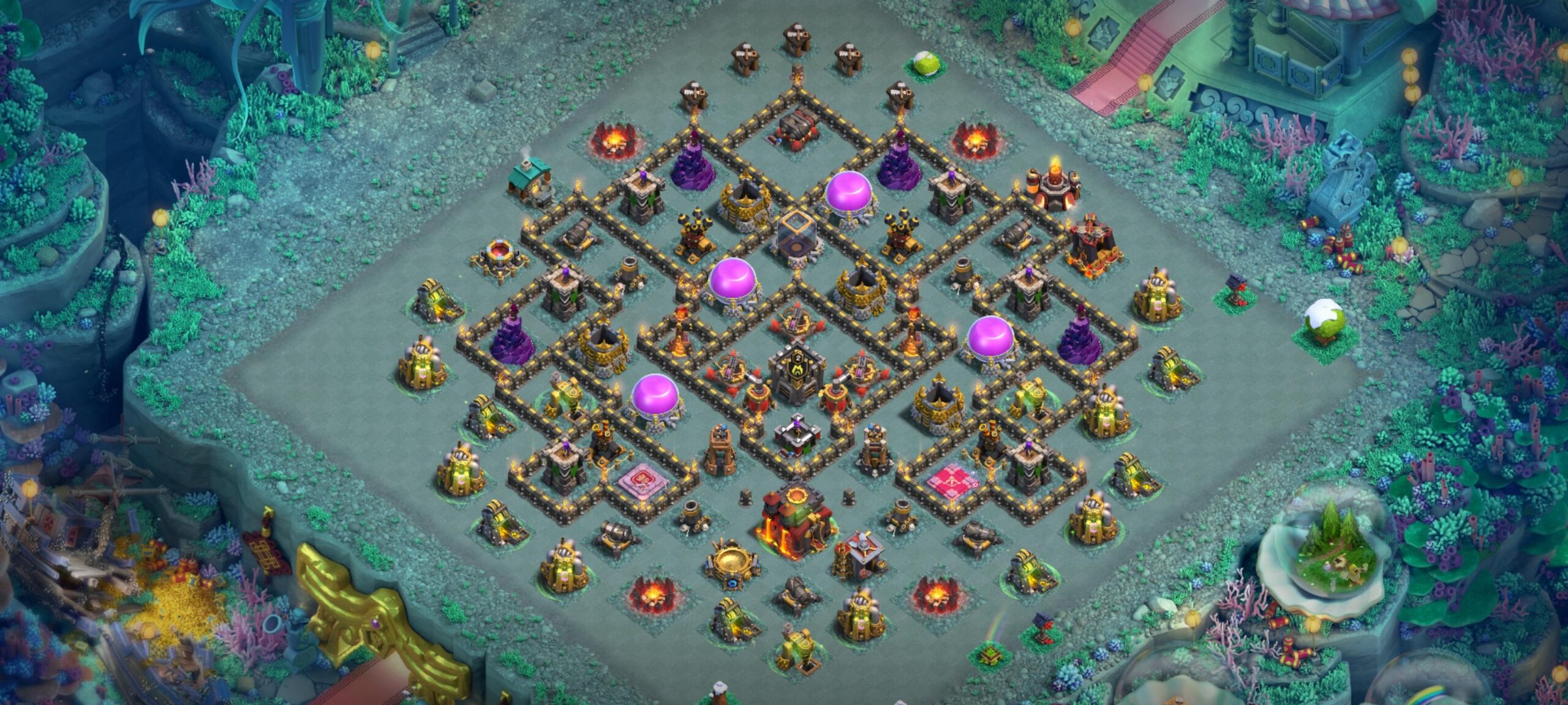 أفضل وأقوى مخططات Clash of Clans تاون من 6 إلى 14 نسخ مخطط كلاش اوف كلانس تاون 10