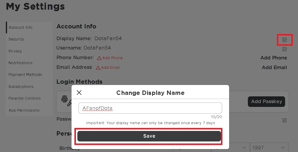 خطوات تغيير اسم المستخدم الخاص بك في Roblox