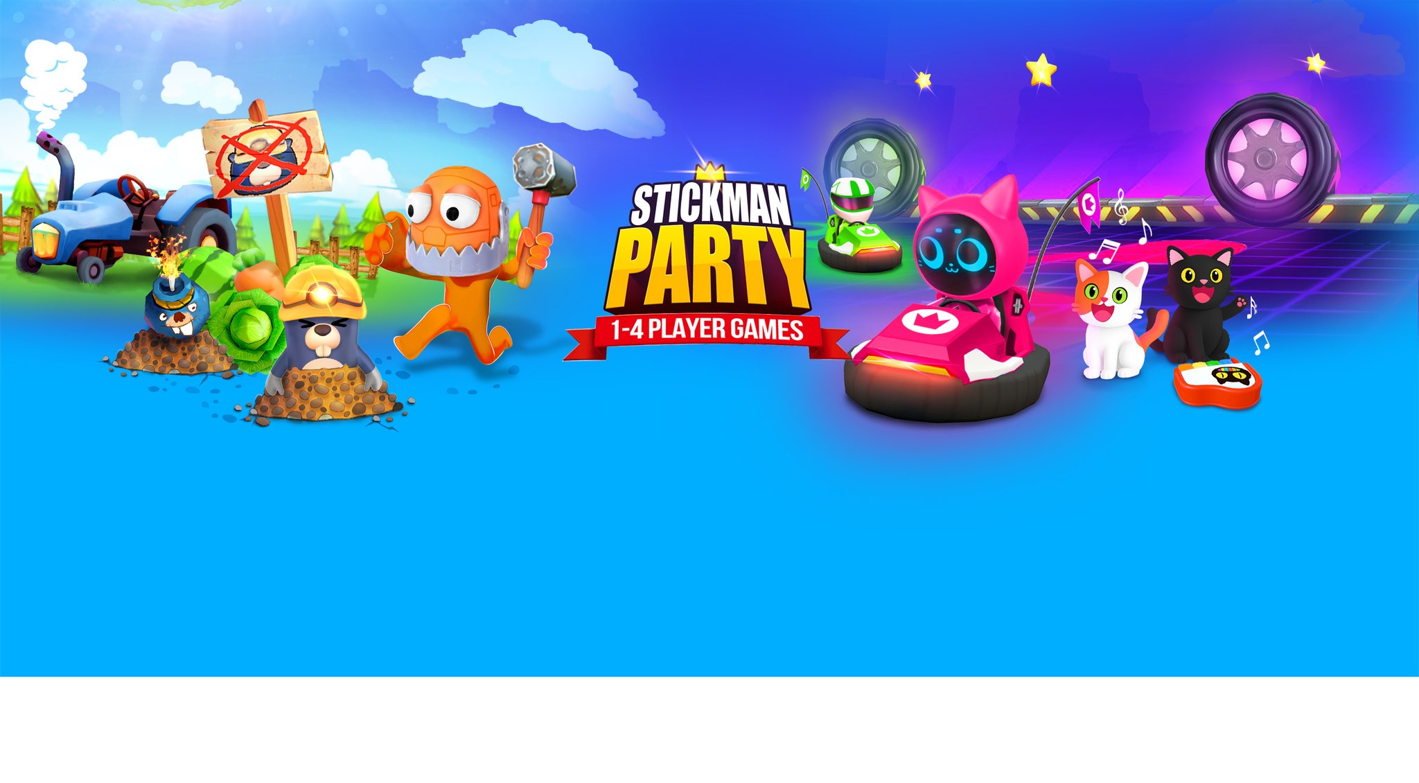 دليل كامل عن طريقة لعب وتنزيل ألعاب صغيرة stickman party 2-4
