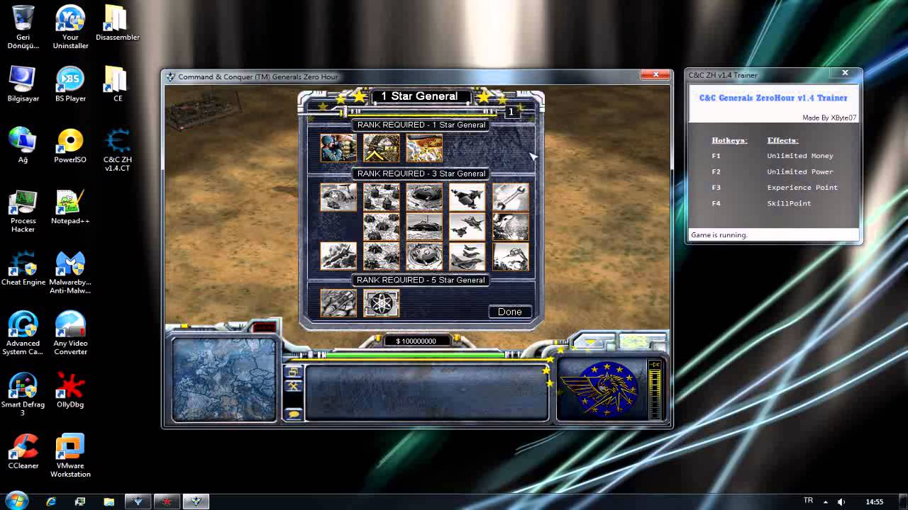 طريقة استخدام برنامج الترينر للغش في Command & Conquer: Generals طريقة تفعيل ترينر لعبه جنرال