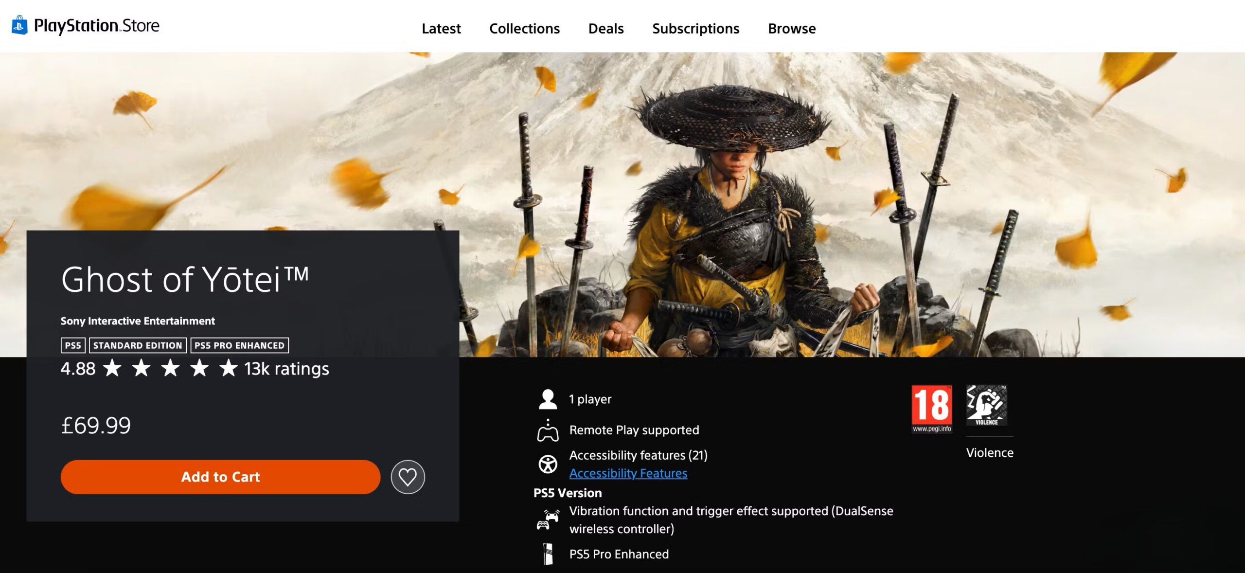 تقييم لعبة Ghost of Yotei يتجاوز التوقعات ويقترب من الكمال على متجر PlayStation تقييم لعبة Ghost of Yotei يشعل المنافسة في متجر سوني
