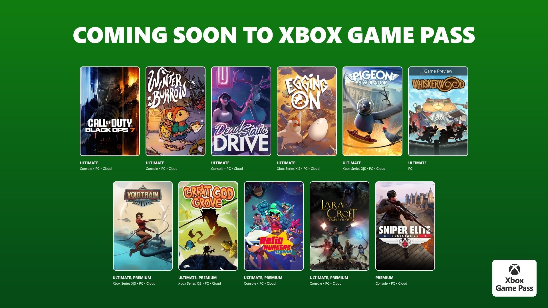 ألعاب Xbox Game Pass نوفمبر 2025
