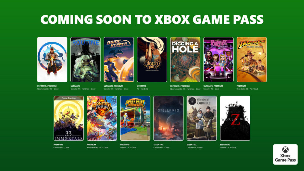 قائمة ألعاب Xbox Game Pass ديسمبر 2025