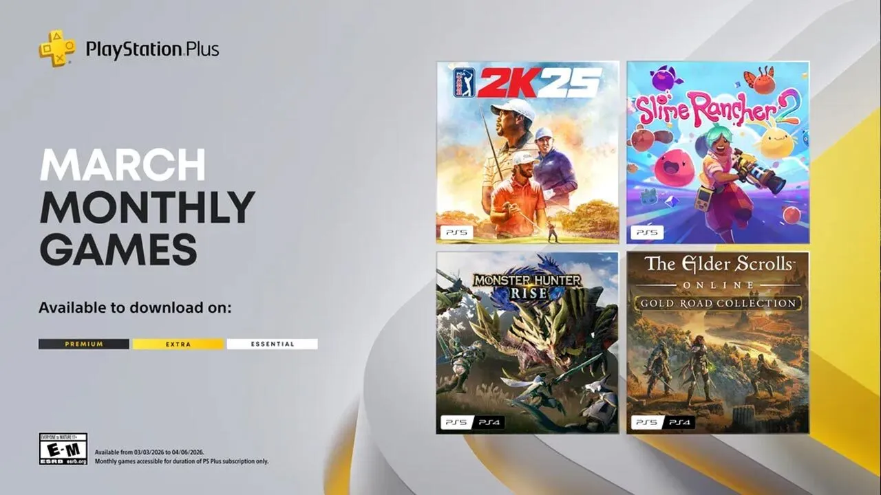 ألعاب PS Plus مارس 2026 المتاحة مجانًا