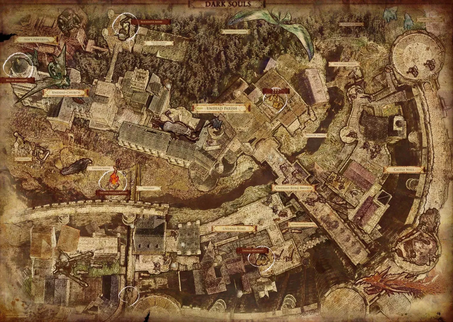 دليل خريطة Dark Souls 1 وشرح كامل عنها دليل خريطة Dark Souls 1 وشرح كامل عنها