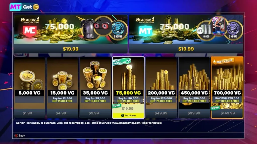 إنفاق 30 ألف دولار على مشتريات NBA 2K25 الداخلية من قبل لاعب واحد فقط