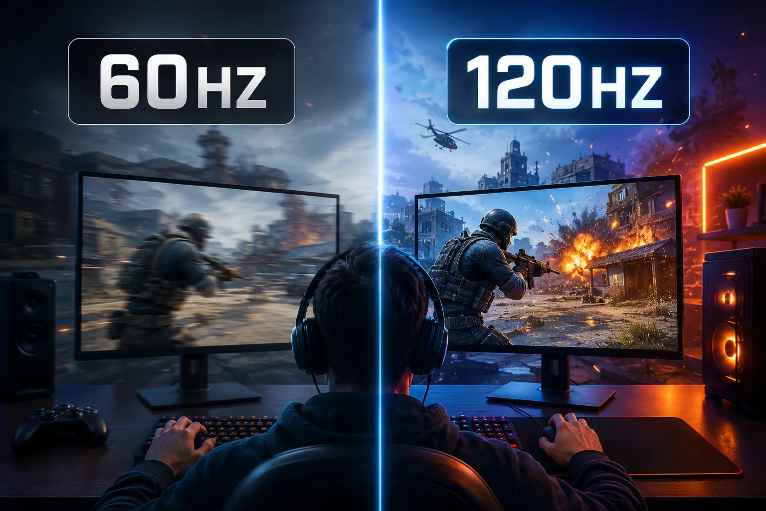 الفرق بين 60Hz و 120Hz