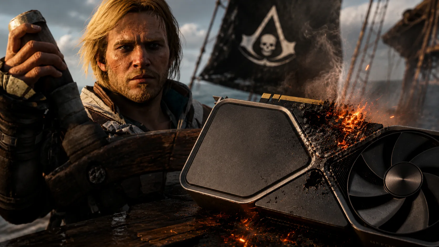 مستخدم يشكو انفجار بطاقة RTX 5090 أثناء تجربة Assassin’s Creed Black Flag Resynced